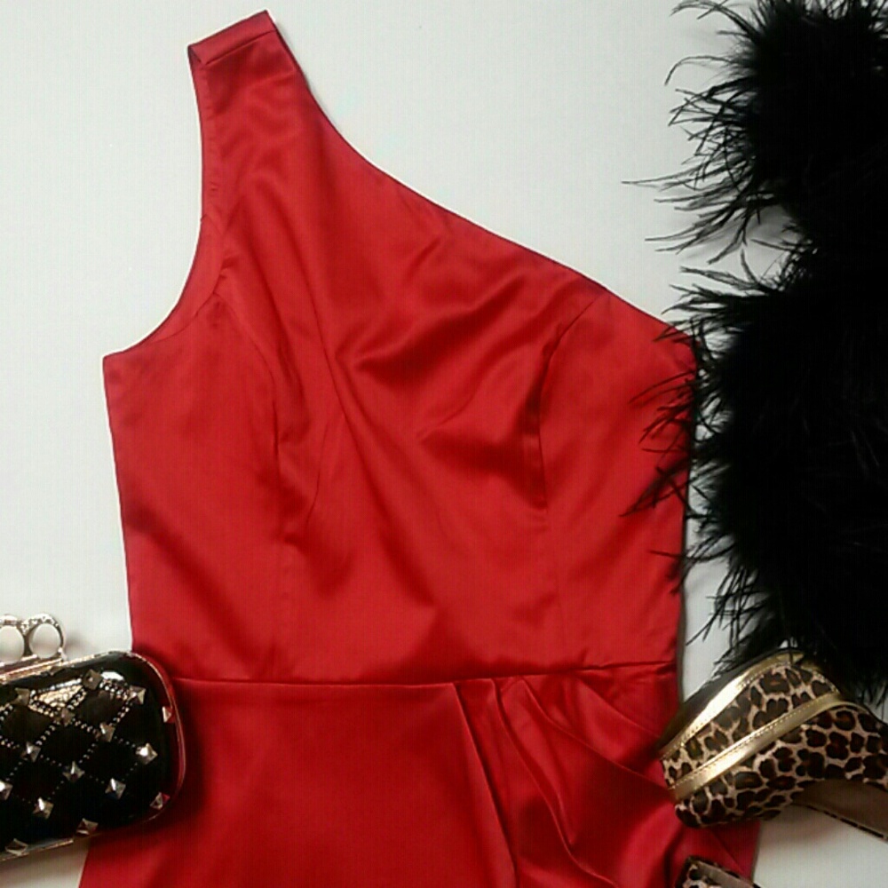 One Shoulder y2k Romantic Flirty Sleek Rave Cocktail Party Dress